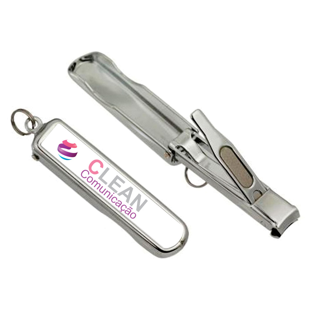 Chaveiro Resinado Metal Cortador de Unha Embutido