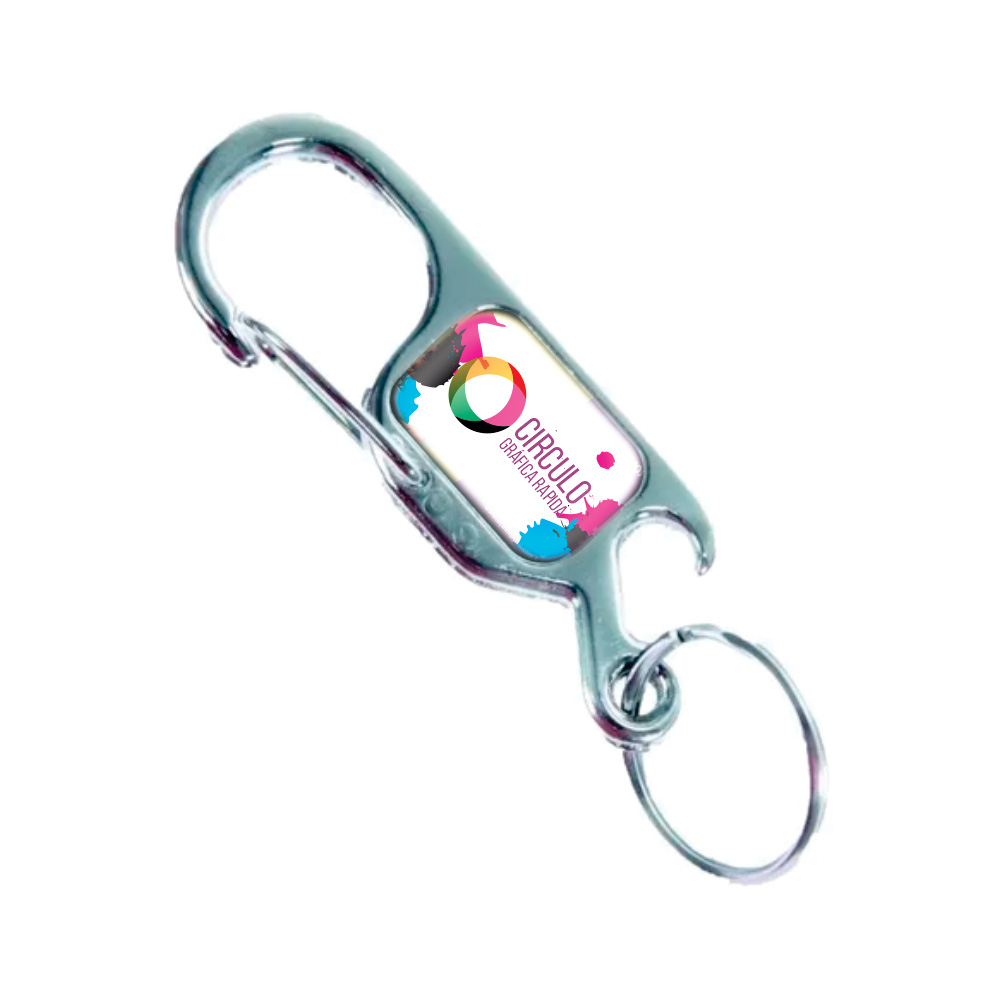 Chaveiro Resinado Metal Mosquetão Anzol