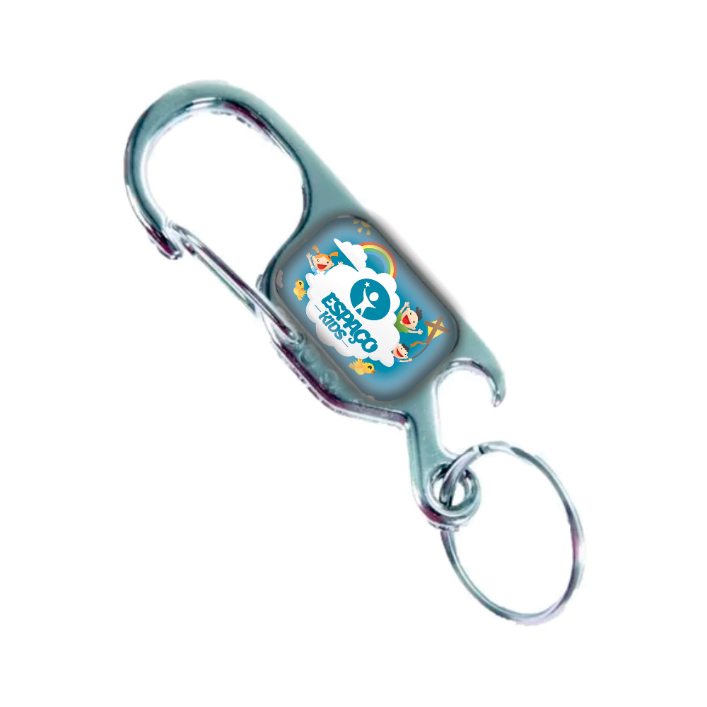 Chaveiro Resinado Metal Mosquetão Anzol