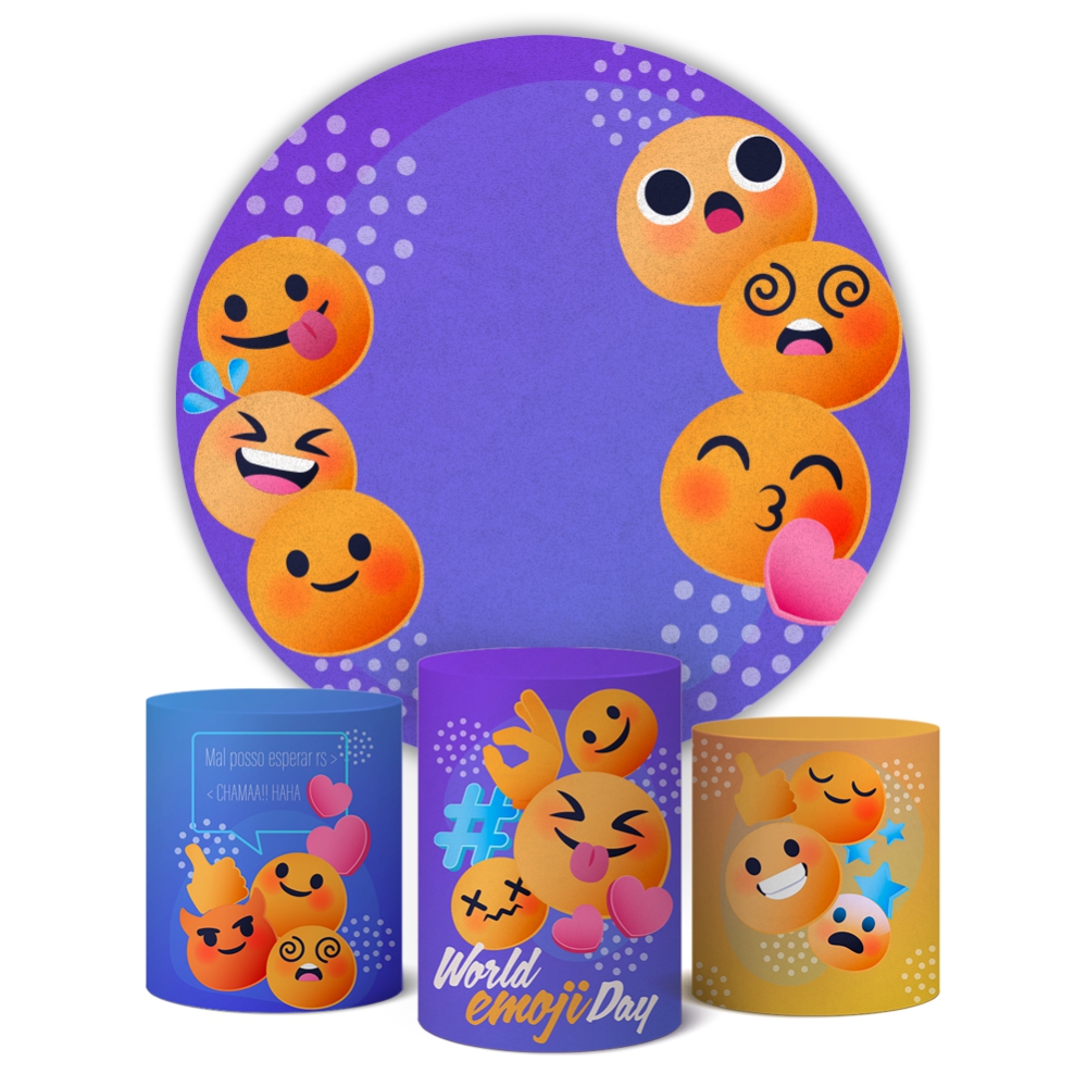 Cilindros Para Festas: Capa 3 Cilindros E Painel De Festa Elastano (1400x1400mm)