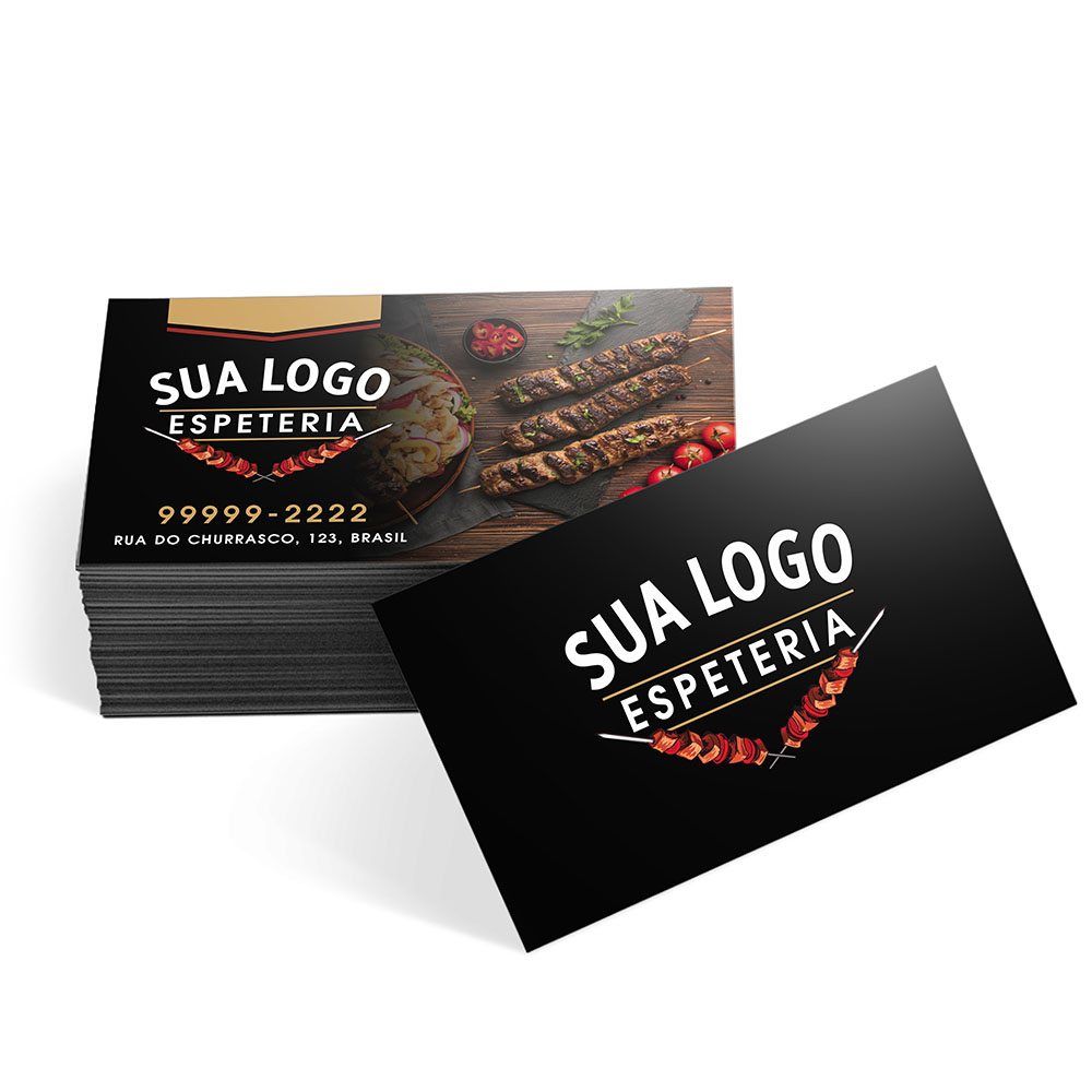 Cartões De Visita Couchê 300g Laminação Fosca Frente e Verso