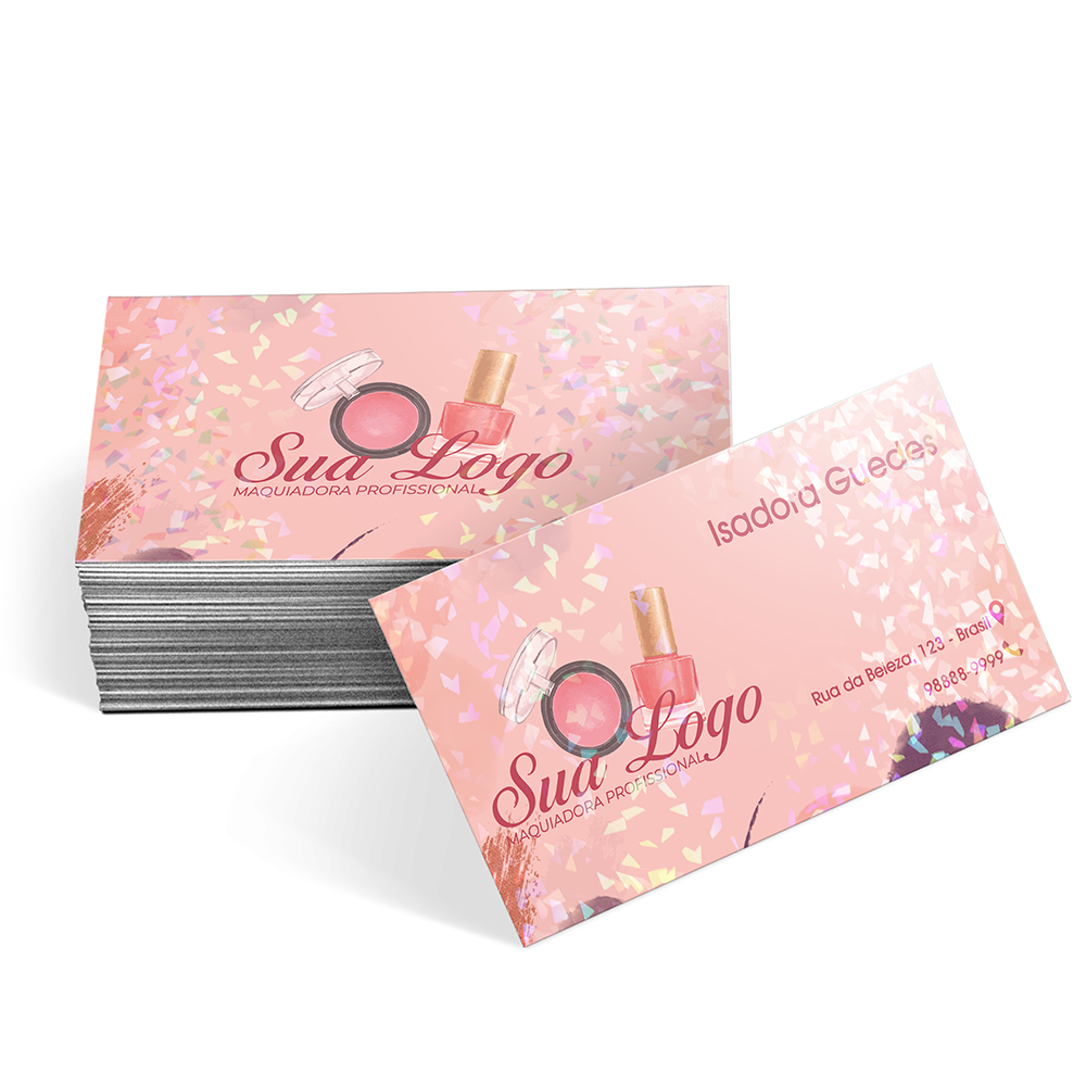 Cartões De Visita Couchê 250g Laminação Holográfica Frente e Verso