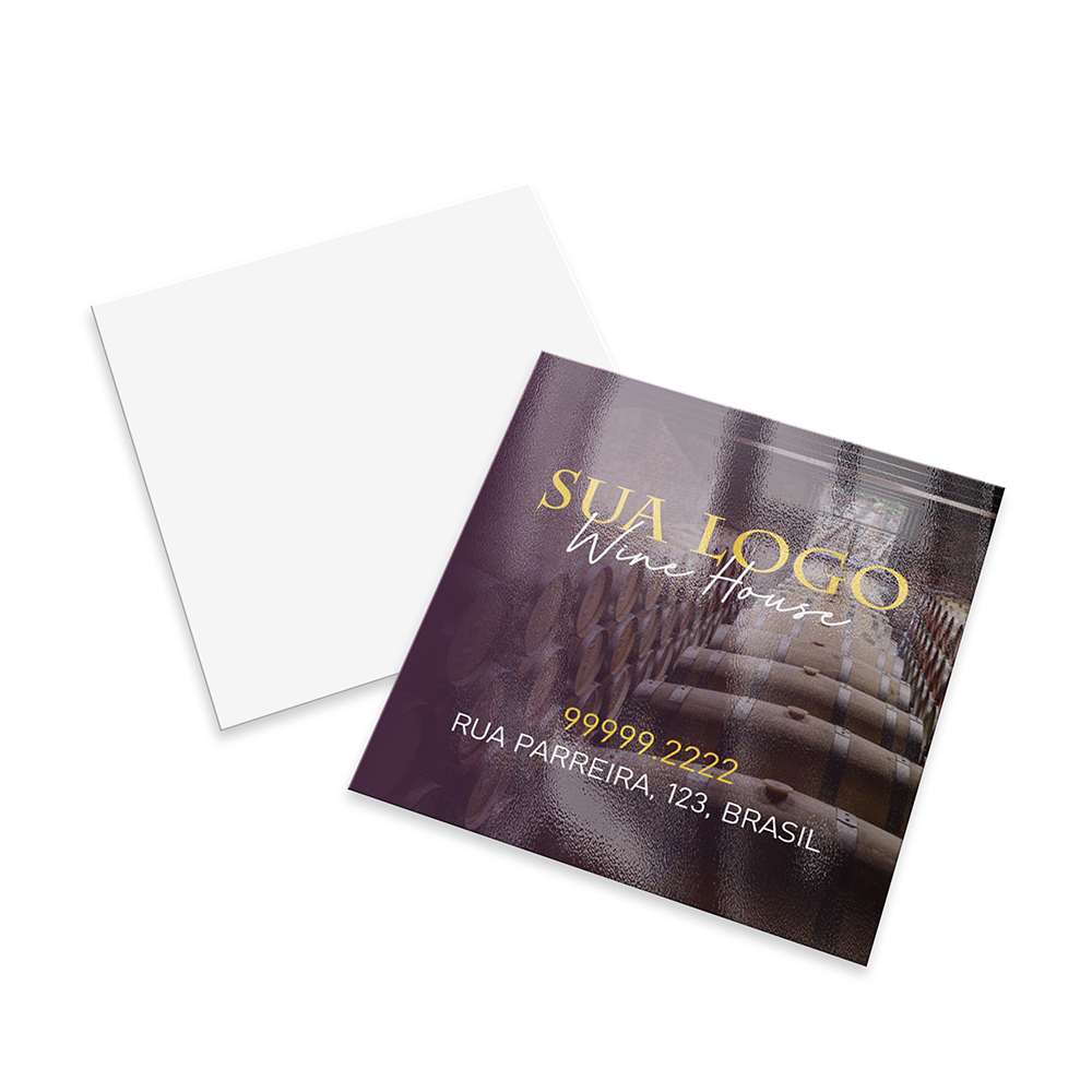 Mini Cartão Couchê 300g Verniz Uv Total Frente (46X51MM)