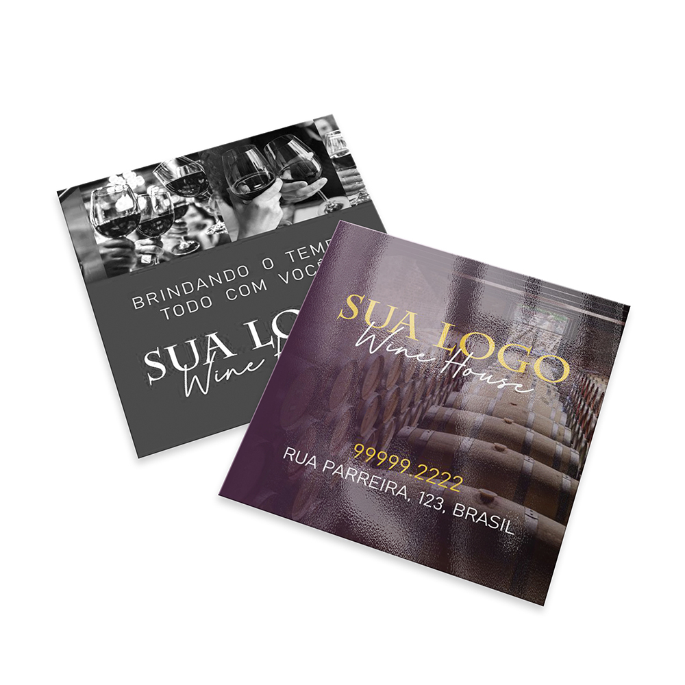 Mini Cartão Couchê 300g Verniz Uv Total Frente (46X51MM)