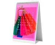 Calendário De Mesa Wire O Vertical Com 24 Páginas Sem Verniz Base Papel Paraná 2mm E Páginas Couchê 150g