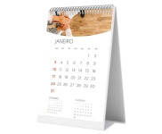 Calendário De Mesa Wire O Vertical Com 24 Páginas Sem Verniz Base Papel Paraná 2mm E Páginas Couchê 150g