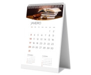 Calendário De Mesa Wire O Vertical Com 24 Páginas Sem Verniz Base Papel Paraná 2mm E Páginas Couchê 150g