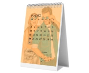 Calendário De Mesa Wire O Vertical Com 24 Páginas Sem Verniz Base Papel Paraná 2mm E Páginas Couchê 150g