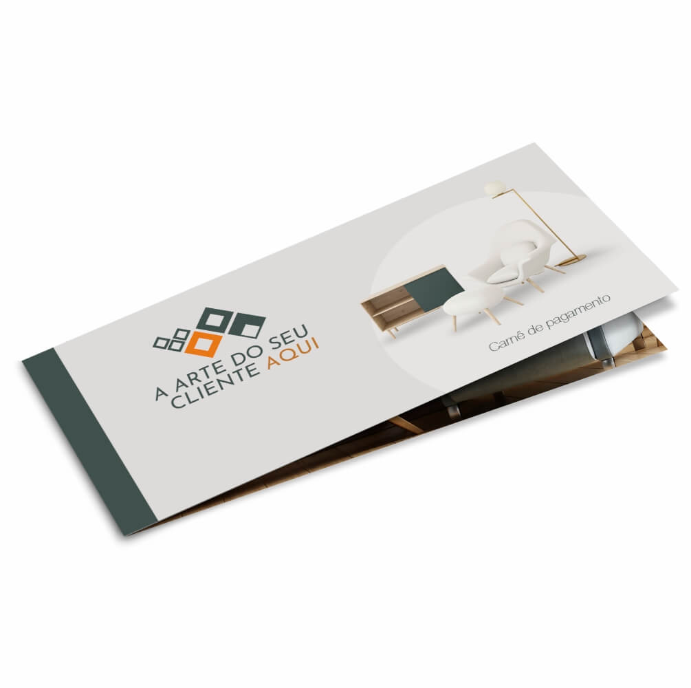 Capa De Carnê Couchê 250g Verniz Uv Total Fr