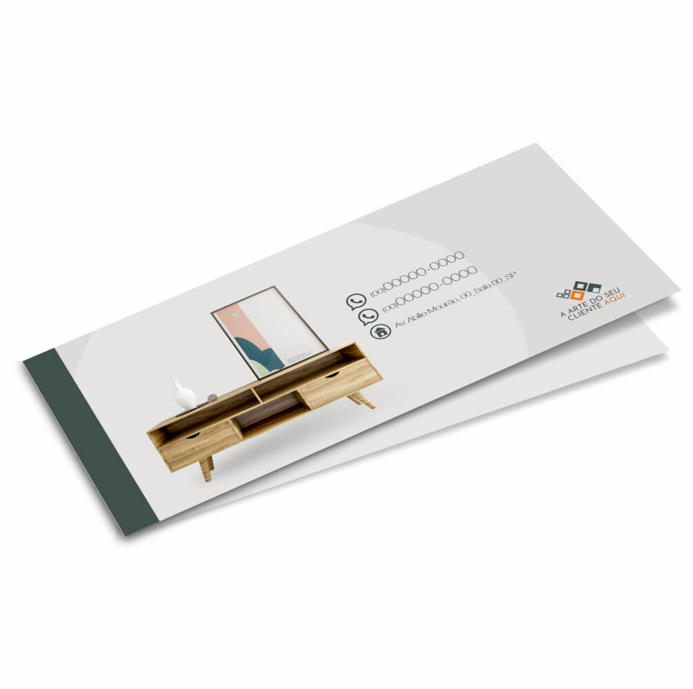 Capa De Carnê Couchê 250g Verniz Uv Total Fr