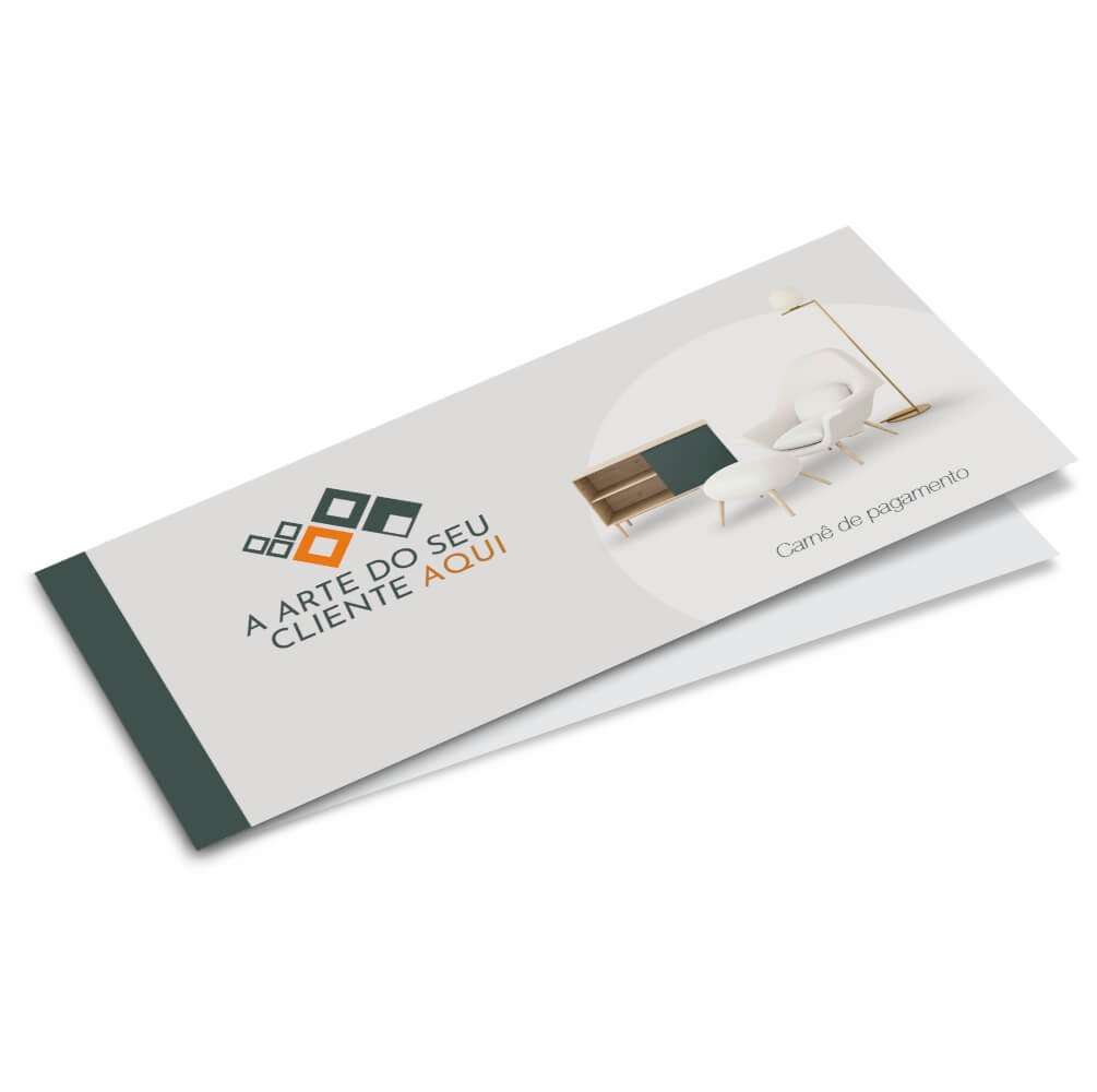 Capa De Carnê Couchê 250g Verniz Uv Total Fr