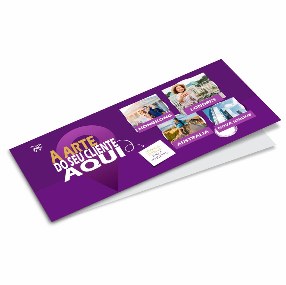 Capa De Carnê Couchê 250g Verniz Uv Total Fr