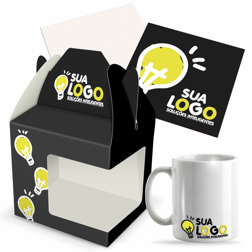 Combo de Produtos: Caneca Com Dtf, Caixa e Postal
