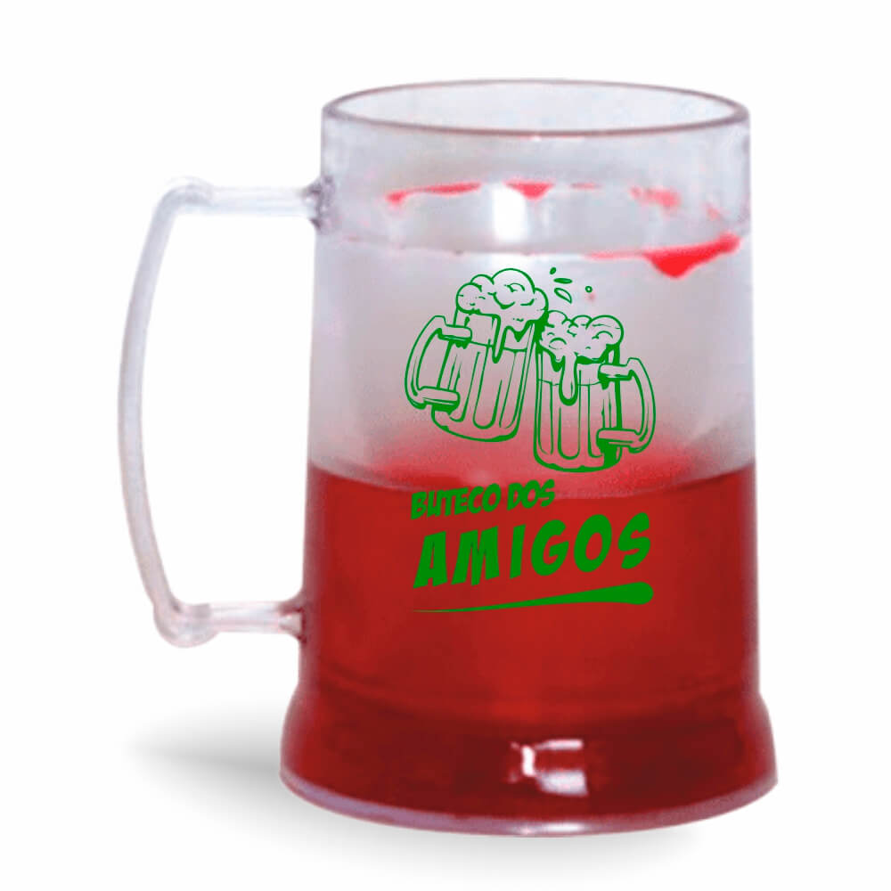 Canecas Plásticas de Cristal Com Gel Vermelho