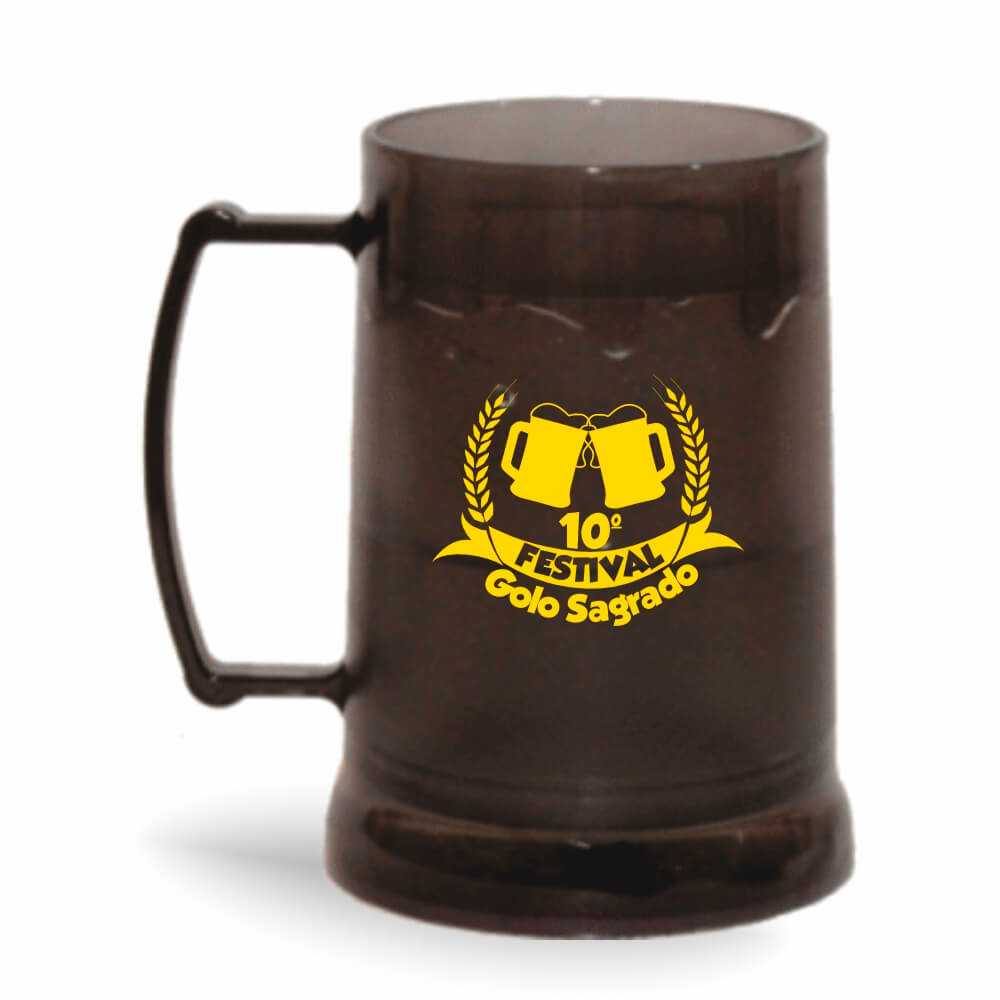 Canecas Plásticas Transparente colorida Fumê e Incolor