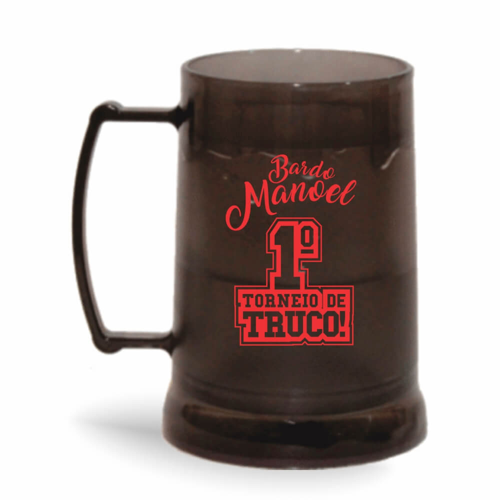 Canecas Plásticas Transparente colorida Fumê e Incolor