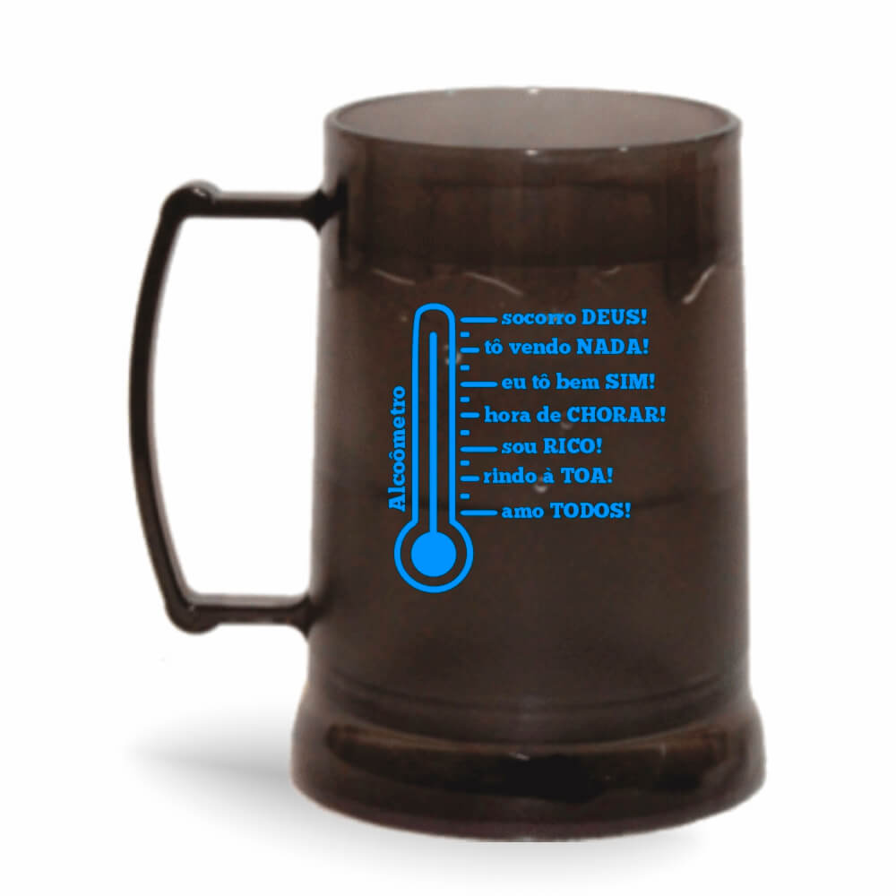 Canecas Plásticas Transparente colorida Fumê e Incolor