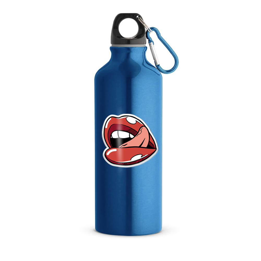 Garrafas E Squeezes Tradicional Modelo Erald Com Mosquetão 500ml (Azul)