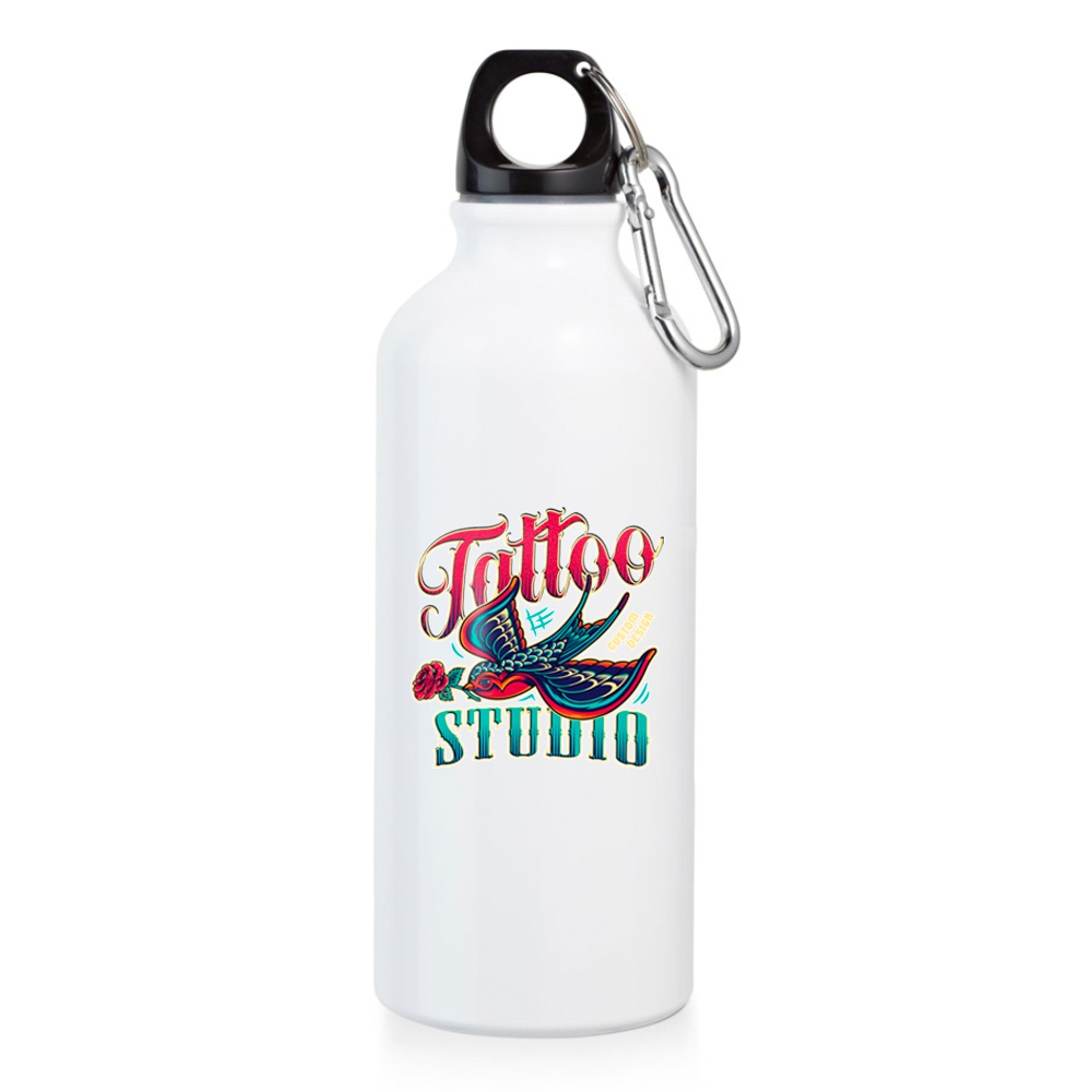 Garrafas E Squeezes Tradicional Modelo Erald Com Mosquetão 500ml (Branca)