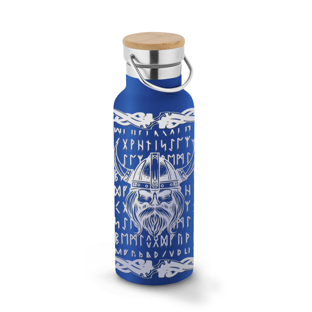 Garrafas E Squeezes Squeeze De Aço Inox Térmica Modelo Ragnar Com Parede Dupla Gravação 360 (Azul)