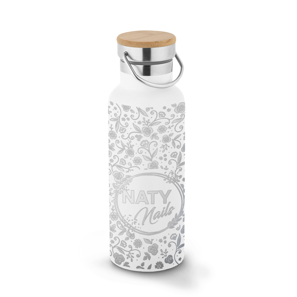 Garrafas E Squeezes Squeeze De Aço Inox Térmica Modelo Ragnar Com Parede Dupla Gravação 360 (Branca)