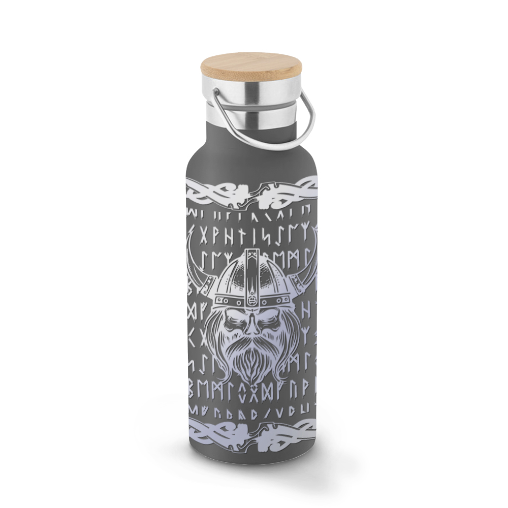Garrafas E Squeezes Squeeze De Aço Inox Térmica Modelo Ragnar Com Parede Dupla Gravação 360 (Cinza)