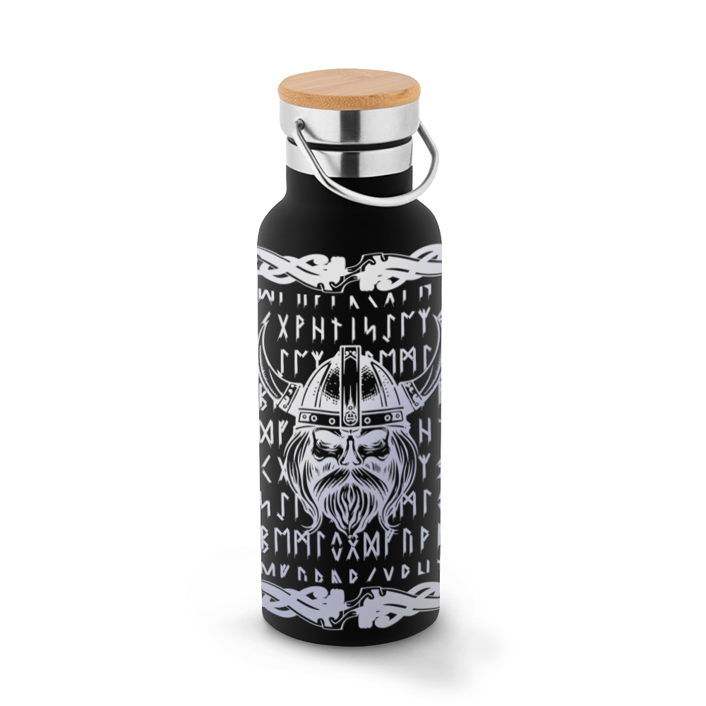 Garrafas E Squeezes Squeeze De Aço Inox Térmica Modelo Ragnar Com Parede Dupla Gravação 360 (Preta)