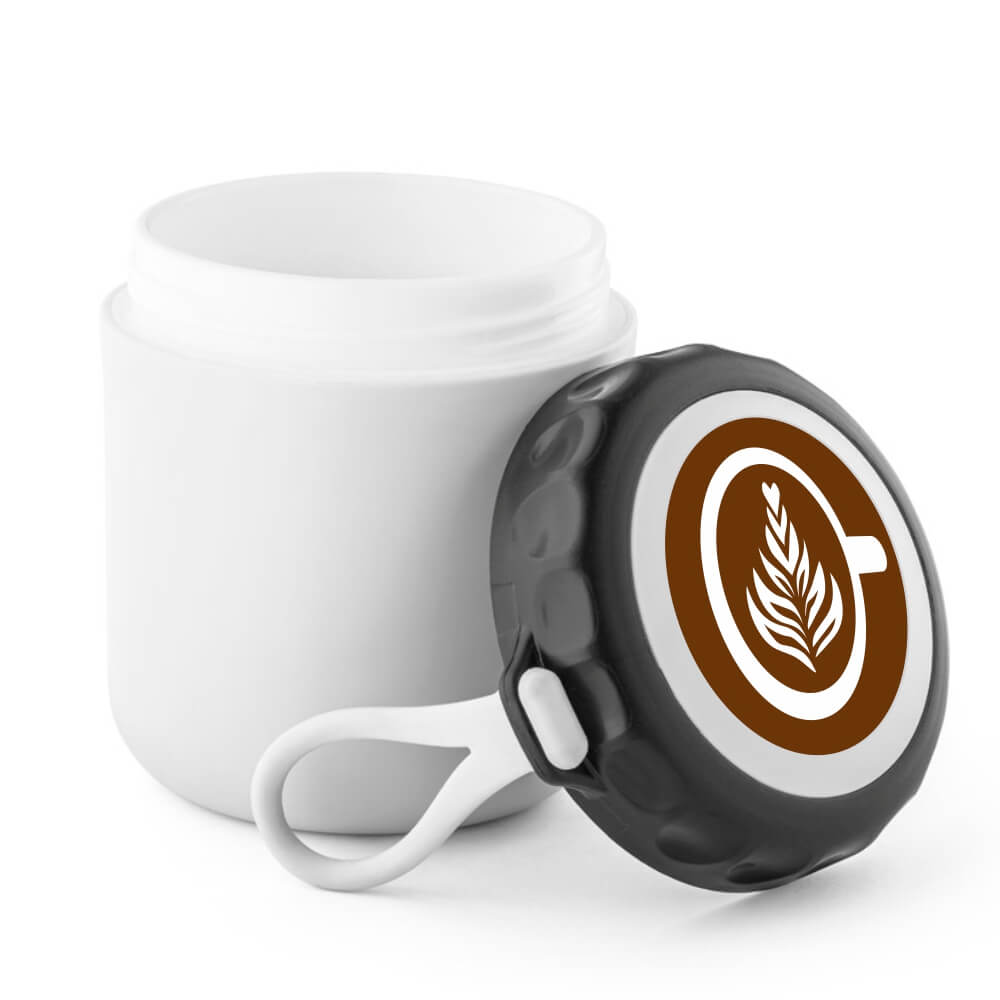 Copo para Viagem Térmico em PP Branco e Parede Dupla