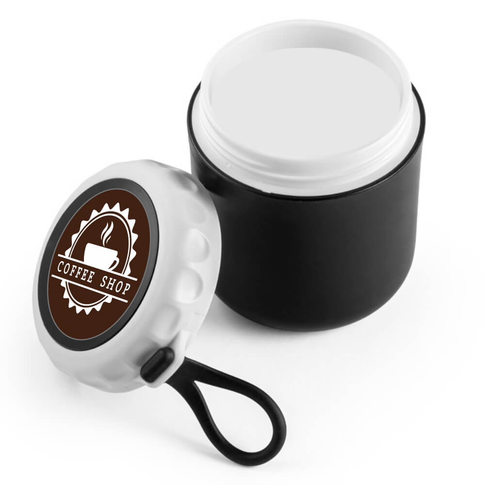 Copo para Viagem Térmico em PP Preto e Parede Dupla