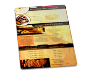 Cardápios Personalizados Pvc 0,50mm Premium Branco (273x424mm)