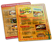 Cardápios Personalizados Pvc 0,50mm Premium Branco (273x424mm)