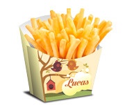 Produtos para Festa: Caixa para Batata Frita Couchê 250g