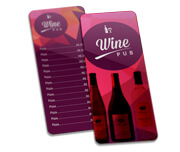 Cardápios Personalizados Plastificados Plástico Compacto 0,05mm (105x300mm)