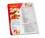 Cardápios Personalizados Plastificados Plástico Compacto 0,05mm (300x420mm)