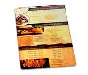 Cardápios Personalizados Plastificados Plástico Compacto 0,05mm (300x420mm)