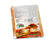 Cardápios Personalizados Plastificados Plástico Compacto 0,05mm (210x300mm)
