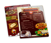 Cardápios Personalizados Plastificados Plástico Compacto 0,05mm (210x300mm)