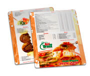 Cardápios Personalizados Plastificados Plástico Compacto 0,05mm (210x300mm)