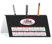 Calendário De Mesa Porta Canetas Horizontal Couchê 250g Sem Verniz