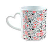 Canecas De Cerâmica Coração 325ml Branca