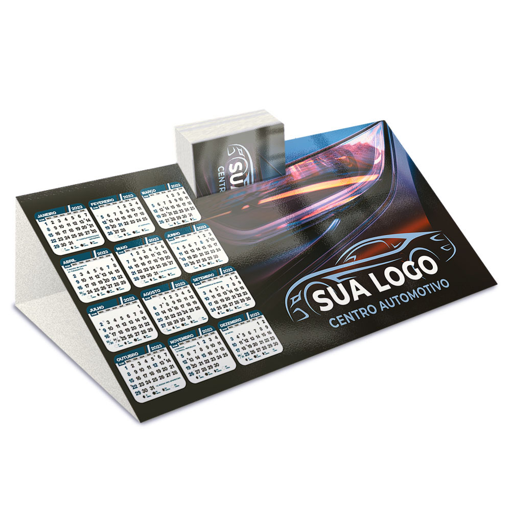 Calendário De Mesa Porta Cartões Simples Supremo 255g Sem Verniz