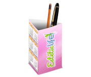 Calendário De Mesa Porta Canetas Vertical Couchê 300g Sem Verniz