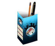 Calendário De Mesa Porta Canetas Vertical Couchê 250g Sem Verniz