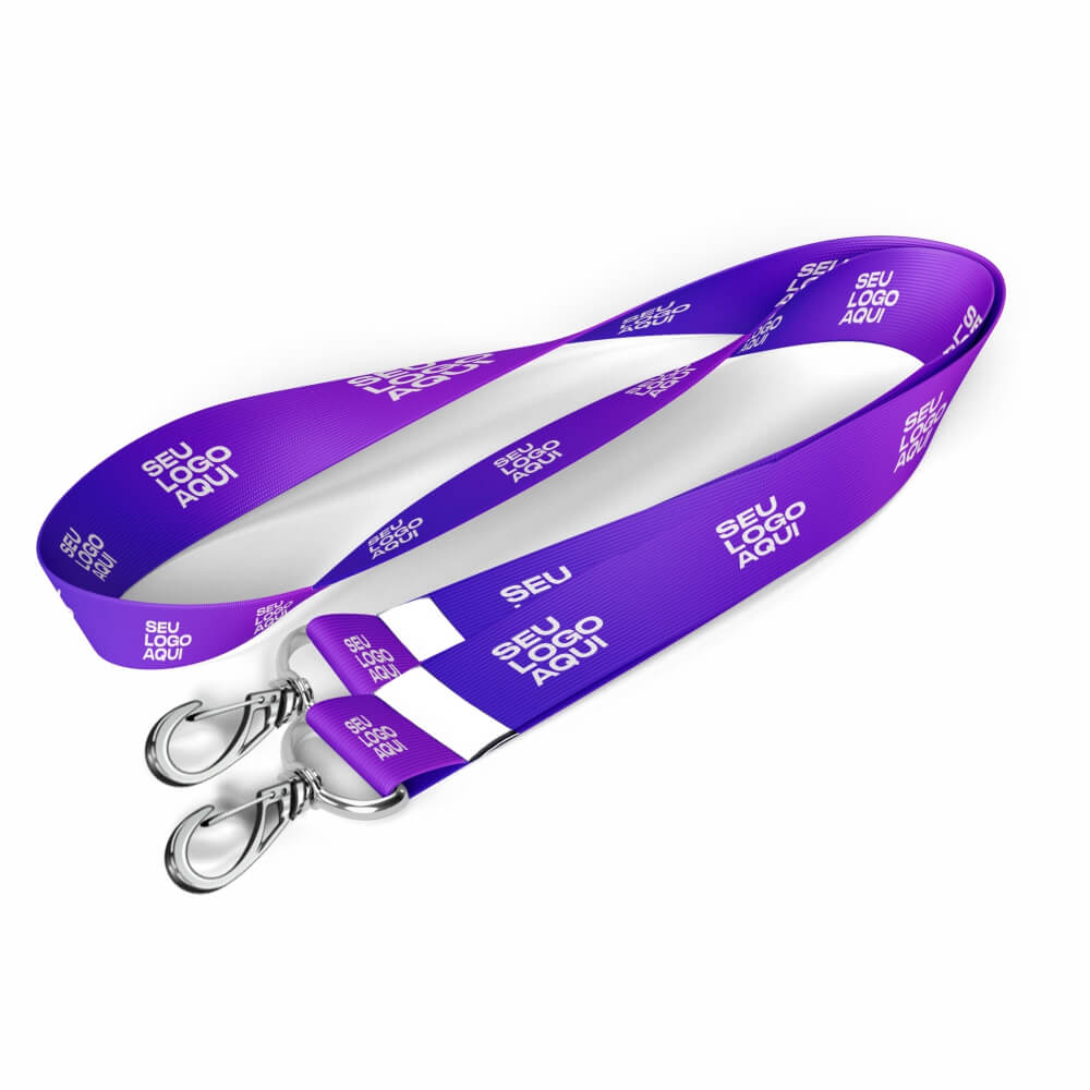 Cordão Com Mosquetão Duplo Cordão 20mm (1000x25mm)