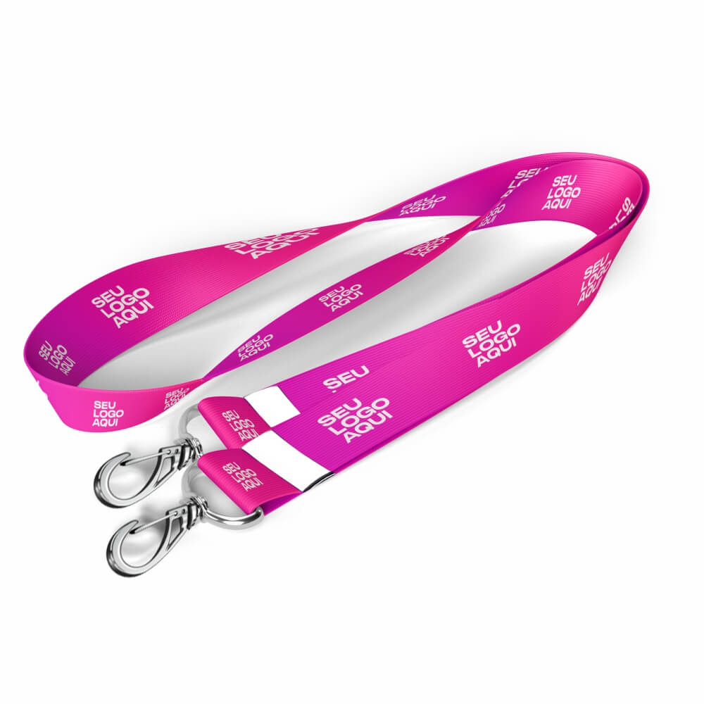 Cordão Com Mosquetão Duplo Cordão 20mm (1000x25mm)