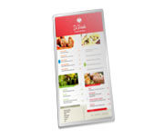 Cardápios Personalizados Plastificados Plastificação Rígida 0,10mm Couchê 150g (105x300mm)