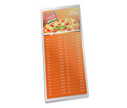 Cardápios Personalizados Plastificados Plastificação Rígida 0,10mm Couchê 150g (150x445mm)