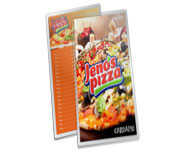 Cardápios Personalizados Plastificados Plastificação Rígida 0,10mm Couchê 150g (105x300mm)