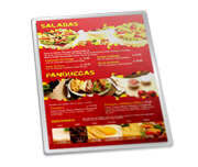 Cardápios Personalizados Plastificados Plastificação Rígida 0,10mm Couchê 150g (300x420mm)