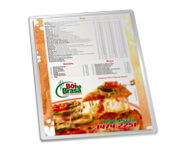 Cardápios Personalizados Plastificados Plastificação Rígida 0,10mm Couchê 150g (300x420mm)